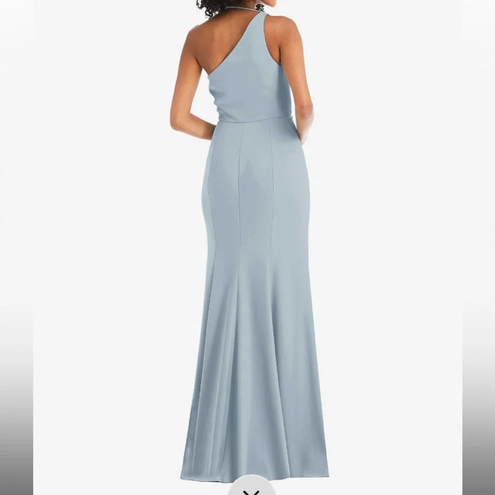 After Six NWT One Shoulder Draped Cowl Maxi Dress In Mist Size 10 - Picture 2 of 8